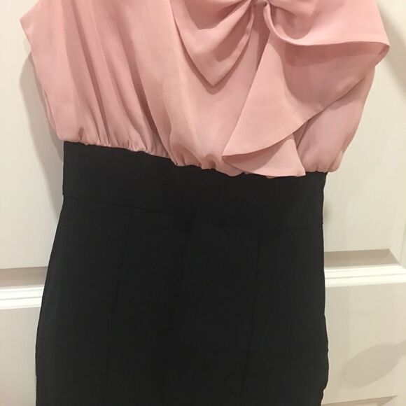 Forever 21 small pink black sleeveless cocktail dress juniors - Picture 2 of 5